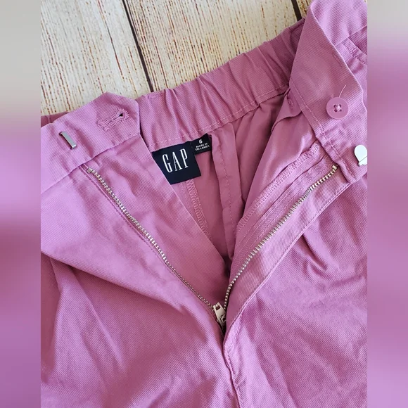Gap high rise pleated khaki shorts pink size 6 for women - Picture 9 of 11